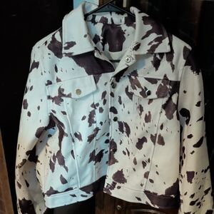 Source Unknown Black and White Patterned Blazer